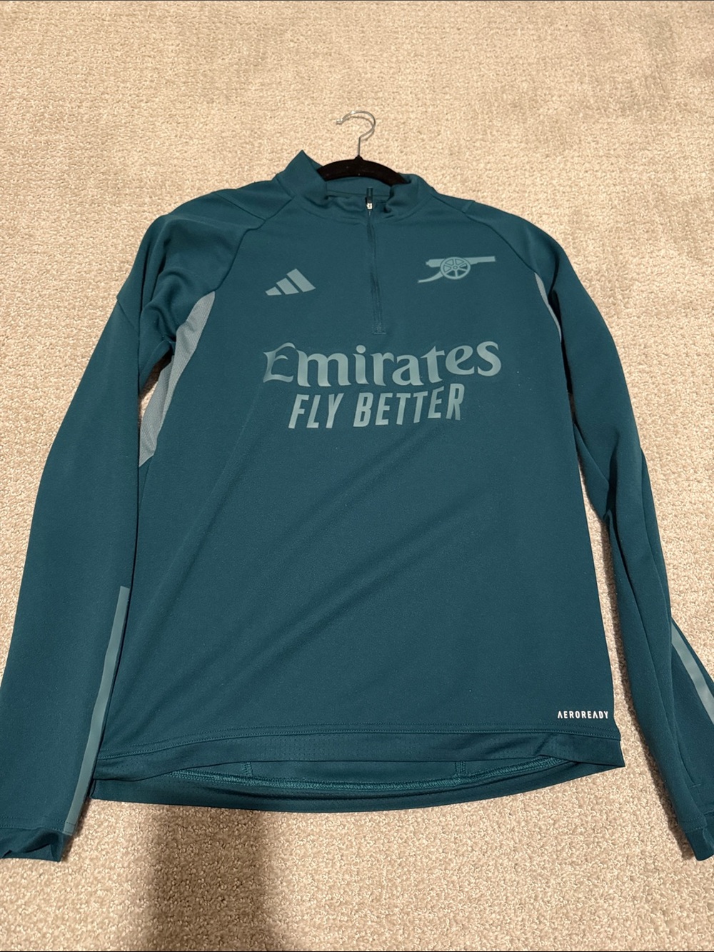 adidas Arsenal Teal Half-Zip Training Top - Teal